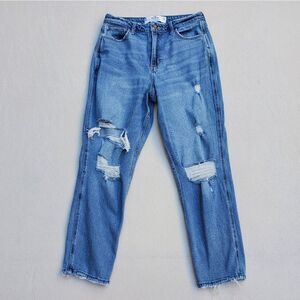 Hollister Curvy High Rise Mom Jeans Vintage Stretch 7R 28x27